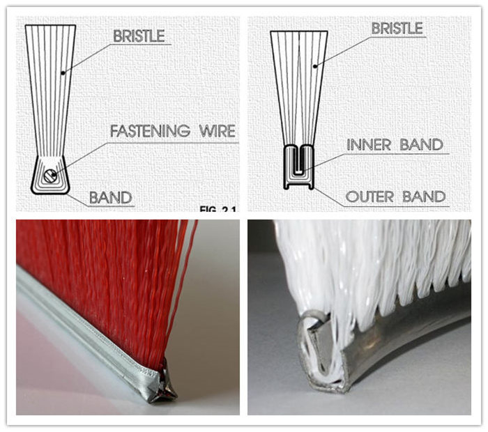 Double Band Strip Brush and Single Band Strip Brush